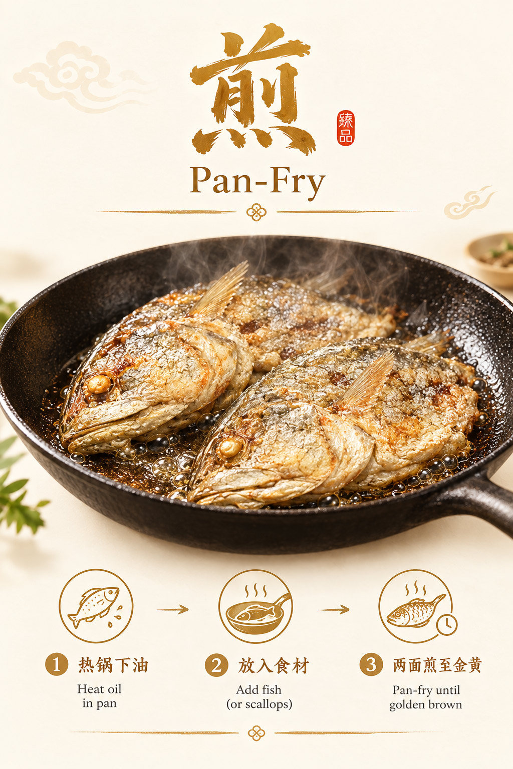 Pan-fry the fish